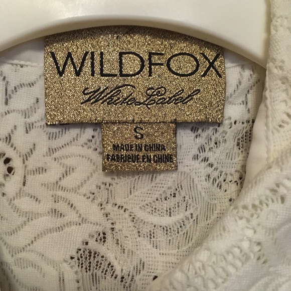 Wildfox white label stretch lace sleeveless blouse with black sequin longhorns - Picture 3 of 6